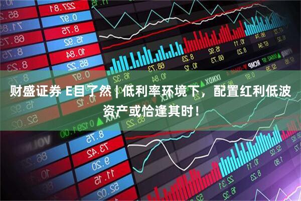 财盛证券 E目了然 | 低利率环境下，配置红利低波资产或恰逢其时！