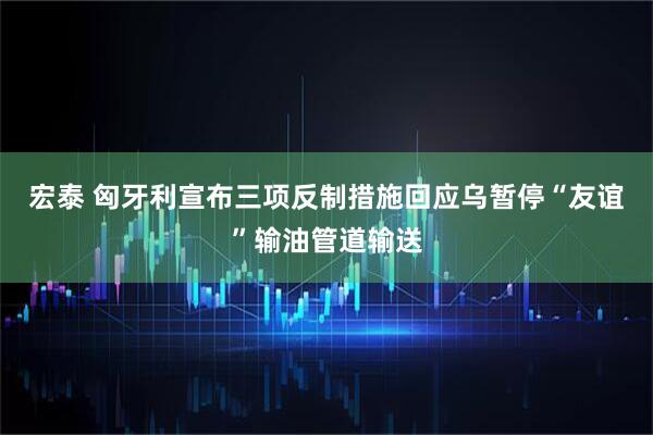 宏泰 匈牙利宣布三项反制措施回应乌暂停“友谊”输油管道输送